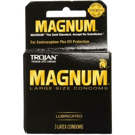 Trojan Magnum Lubricated Condoms, 3 Count/ Pack, Pack of 3 - Walmart ...