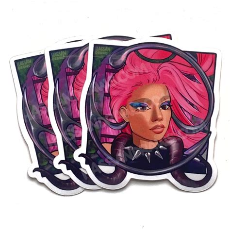 Lady Gaga Chromatica Album Cover Drawing Sticker Art Cd Vinyl - Etsy