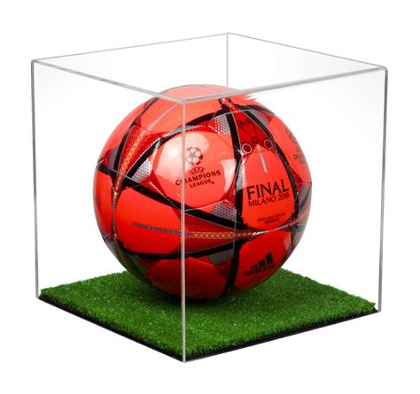 Deluxe Clear Acrylic Full Size Soccer Ball Display Case with Turf Floor (A007-TB) - Walmart.com