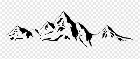 Mountain range Silhouette, mountain, angle, white png | PNGEgg