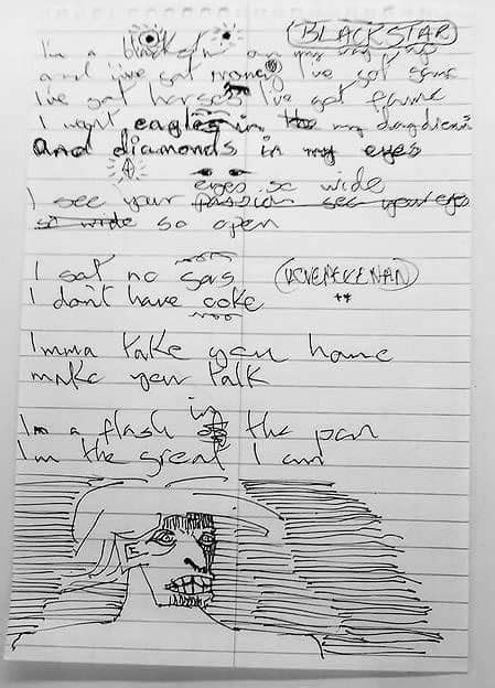 David Bowie’s handwritten lyrics for Blackstar | The Bowie Bible