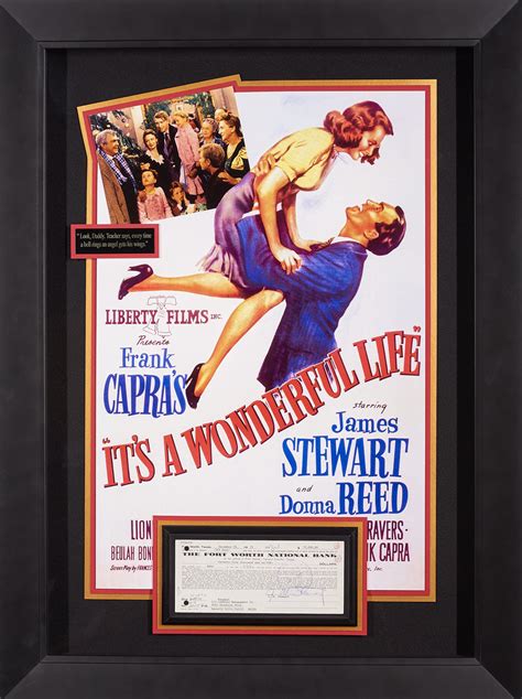 It's A Wonderful Life Movie Poster with Jimmy Stewart's Authenticated – Millionaire Gallery