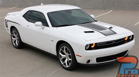 Dodge Challenger Custom Hood Decals CUDA STROBE HOOD 2008-2019