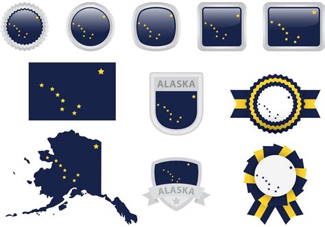 Alaska Flag Vector Icons 86031 Vector Art at Vecteezy