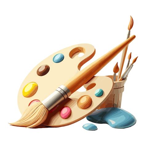 Premium Vector | Color palette and paintbrush color palette and ...