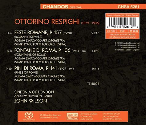 Ottorino Respighi: Pines, Fountains & Festivals of Rome | Μουσική Προσφορά