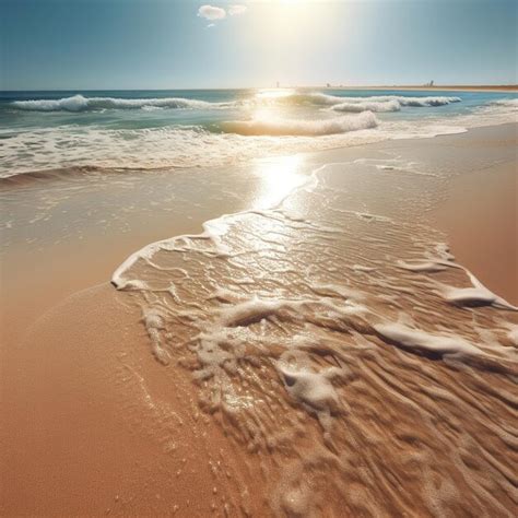 Premium AI Image | seascape background with waves