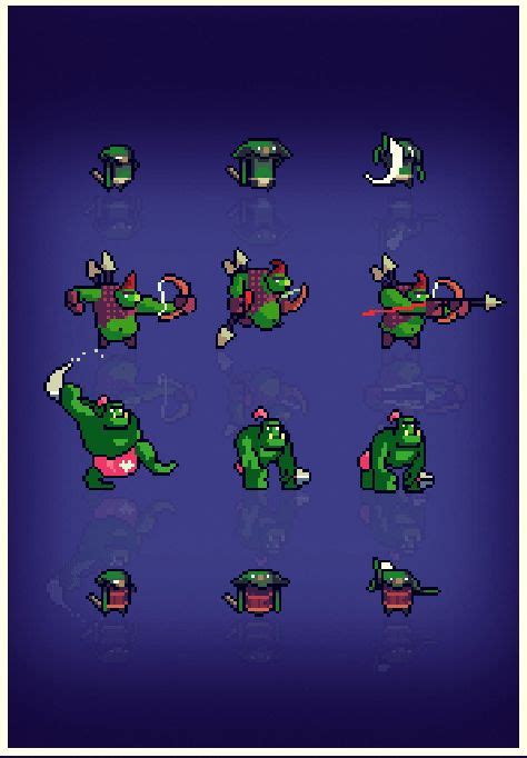 [CHARACTER PACK] ORCS & GOBLINS (Animation Pack) by OVERBOY ツ | Pixel art, Animation, Archer ...