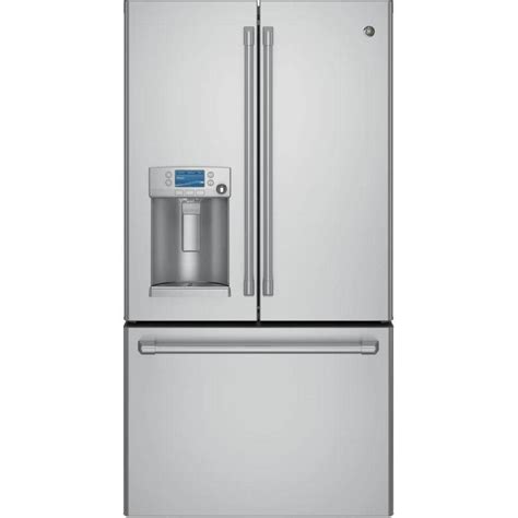 Shop GE Cafe 22.1-cu ft Counter-Depth French Door Refrigerator with Single Ice Maker (Stainless ...