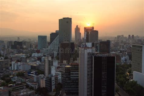 Paseo De La Reforma Square - Mexico City, Mexico at Sunset Time ...