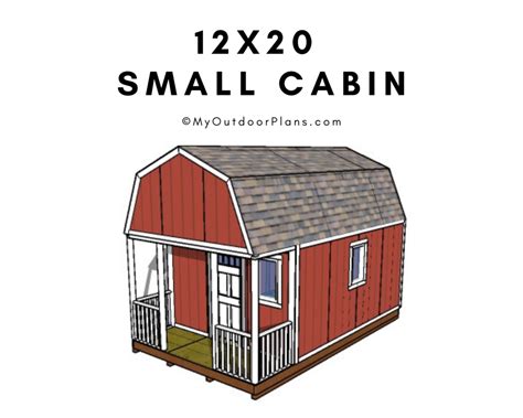 12x20 Small Cabin with Loft Plans