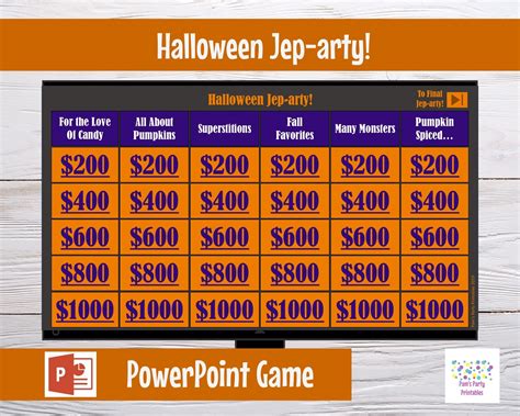 Virtual Game Halloween Jep-arty!, Interactive PowerPoint, Halloween ...