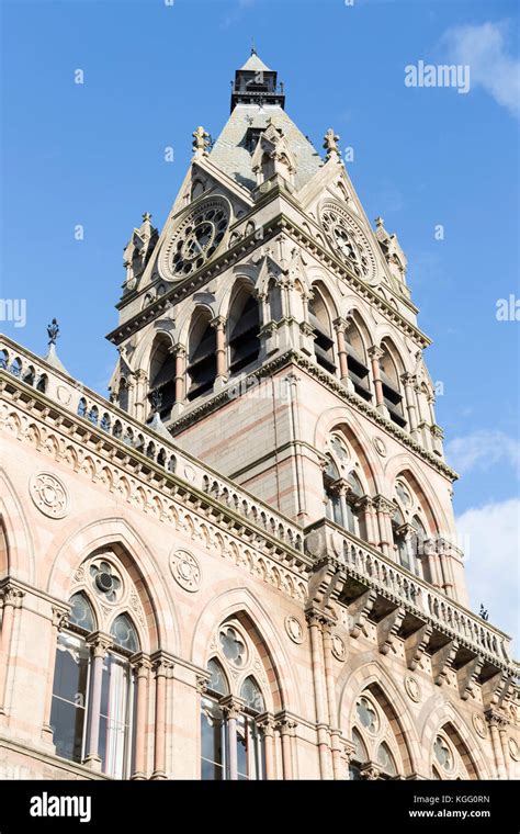 UK, Chester, the town hall clock tower Stock Photo - Alamy