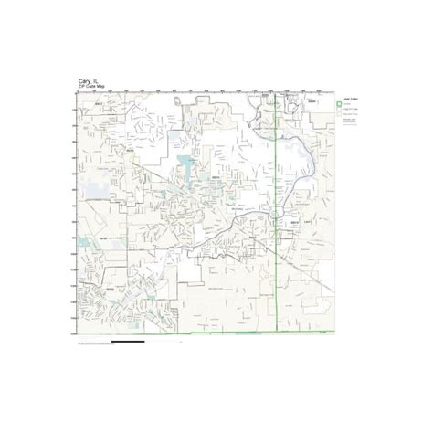 Buy ZIP Code Wall Map of Cary, IL ZIP Code Map Laminated Online at ...