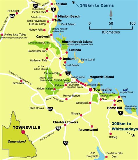 Townsville area map - Ontheworldmap.com