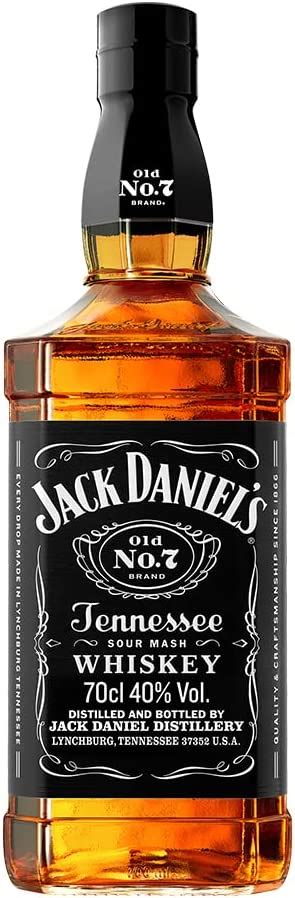 Jack Daniel's Old No. 7 - Tennessee Whiskey - Karamell, Vanille und Noten von Eichenholz - 0.7L ...