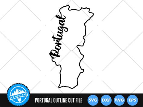 Portugal SVG Portugal Cut Files Portugal Outline SVG Portugal Silhouette SVG Portugal Map Clip ...