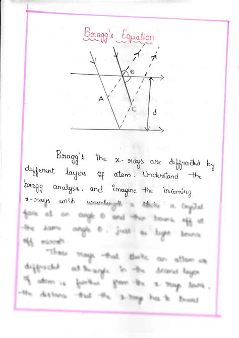 SOLUTION: Bragg s equation - Studypool