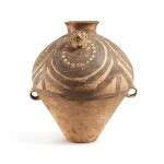 A large painted pottery human head jar, Majiayao culture, Machang phase, c. 2200-2000 B.C. 馬家窰文化 ...