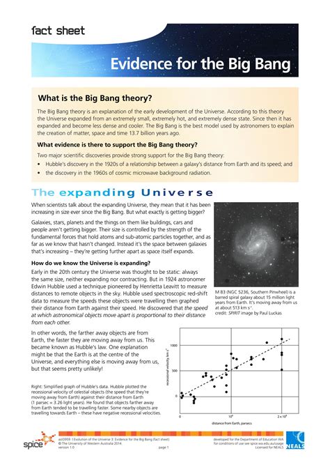 SOLUTION: Evidence for the big bang - Studypool