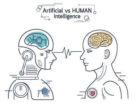 Premium Vector | Humans vs robots