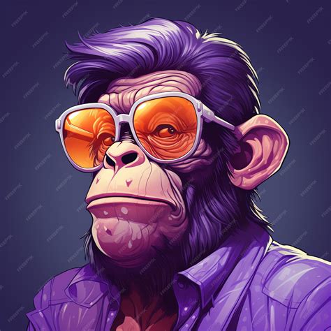 Premium Photo | A cartoon monkey wearing sunglasses