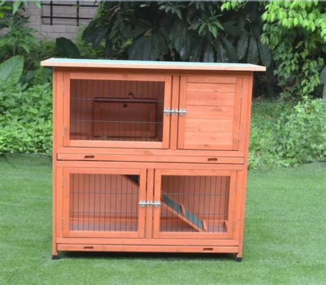 Wooden Two Story Rabbit Hutch - Buy 2 Story Rabbit Hutches With 2 Zinc ...