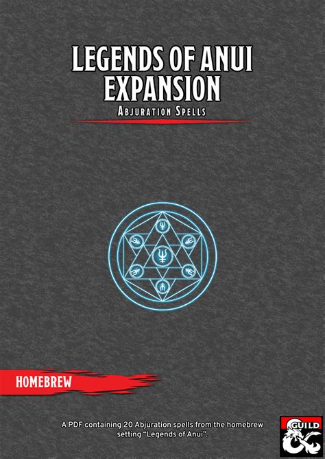 Legends of Anui Expansion - Abjuration Spells - Dungeon Masters Guild ...