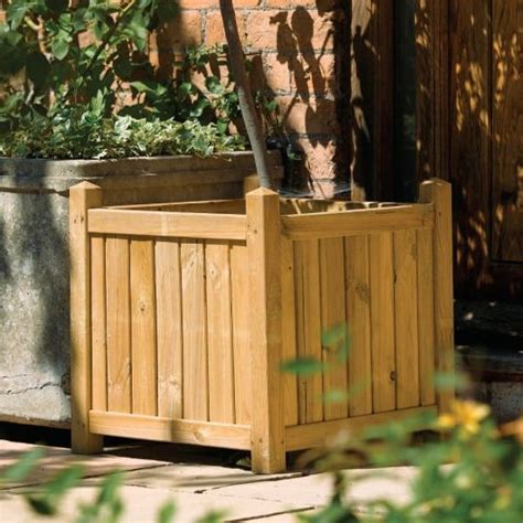 Sawrey Square Wooden Planter In Natural Timber | Furniture in Fashion