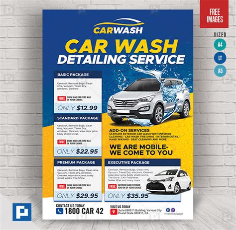 Car Wash and Detailing Flyer - PSDPixel