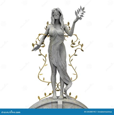 3d Render Illustration of Nature Greek Nymph Goddess Statue Stock Illustration - Illustration of ...