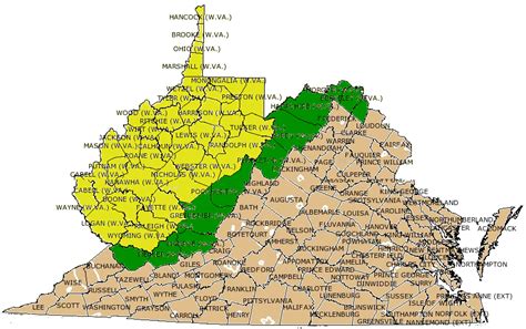 Virginia West Virginia Map - Alanna Leontyne