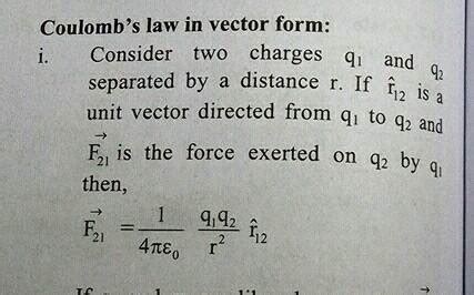 According to Coulomb's law, the force of attraction (F) between two ...