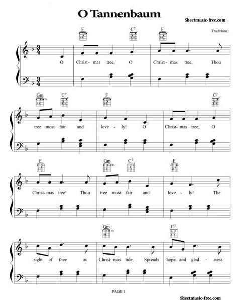 O Tannenbaum Sheet Music Christmas Sheet Music | Christmas sheet music ...