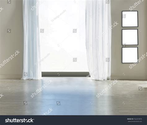 Bright Empty Room Interior Design Wooden Stock Photo 762257875 ...