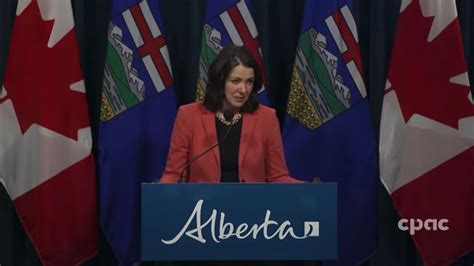 Alberta Premier Danielle Smith addresses the media in Calgary – January ...