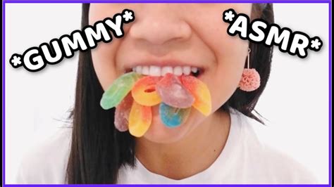 GUMMY ASMR EATING GUMMIES/ COMIENDO GOMITAS/CHEWY EATING SOUNDS/EATING JELLY~ASMRILYN - YouTube