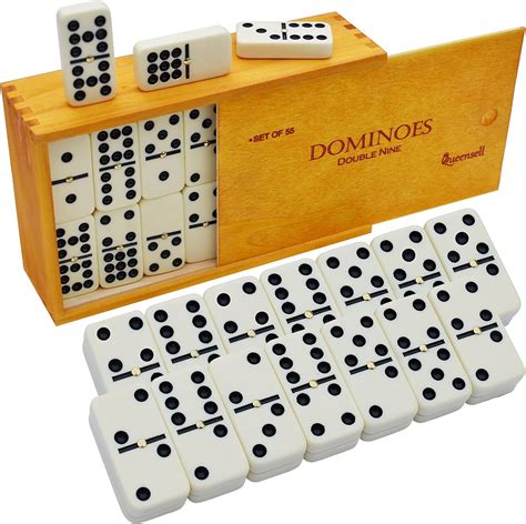 Amazon.com: Dominoes Set for Adults - Double Nine Dominoes Set for ...