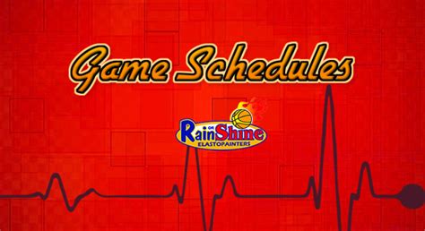 List: Rain or Shine Elasto Painters Game Schedules 2017-2018 PBA Philippine Cup