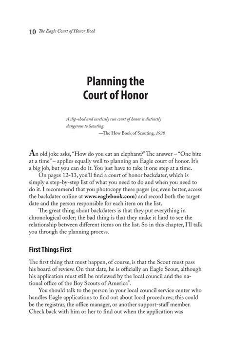 Eagle Court Of Honor Script Template