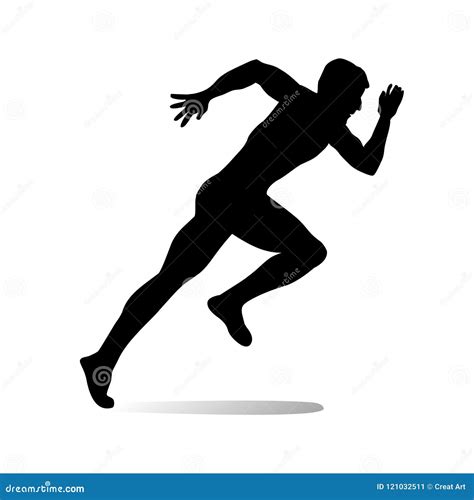 Athlete Silhouette Vector.Sports Illustration. Stock Vector ...