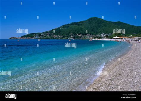 Slovenska Beach, Budva, The Budva Riviera, Montenegro, Europe Stock ...