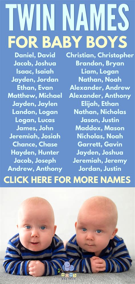 Popular Twin Baby Boy Names | Twin baby boys, Black baby boy names, Baby boy names