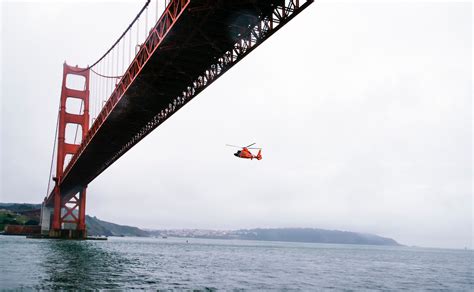 Free photo: Rescue Helicopter Flying Under Golden Gate Bridge - Air ...