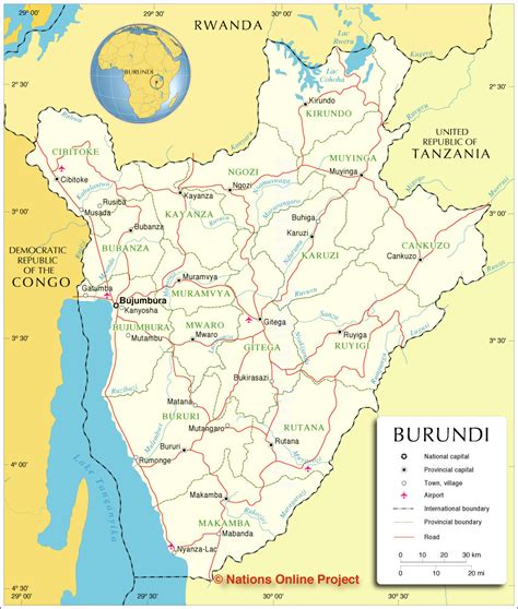 Burundi Kapital Karte