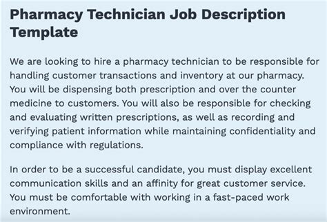 Pharmacy Technician Job Description | Detailed List 2024