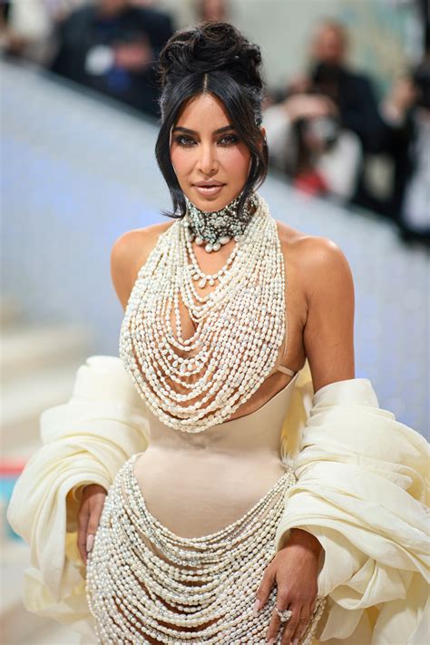 Kim Kardashian Covered Herself in 50,000 Pearls For the 2023 Met Gala | Vogue