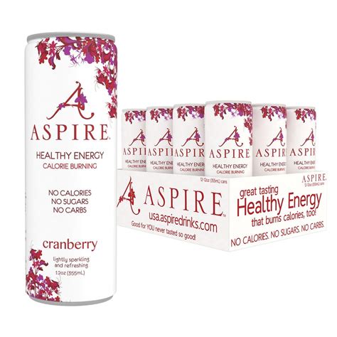 Aspire Healthy Energy Drink, Cranberry, 12 fl oz 12-Pack - Walmart.com