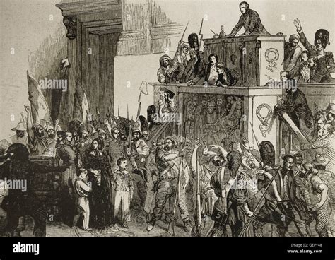 February Revolution France 1848. Proclamation of the Republic February 24 Stock Photo - Alamy