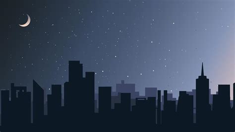 Landscape with city under the starry sky. 2298703 Vector Art at Vecteezy